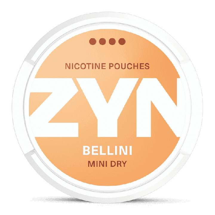 ZYN Mini Dry Bellini 6 mg Product Label