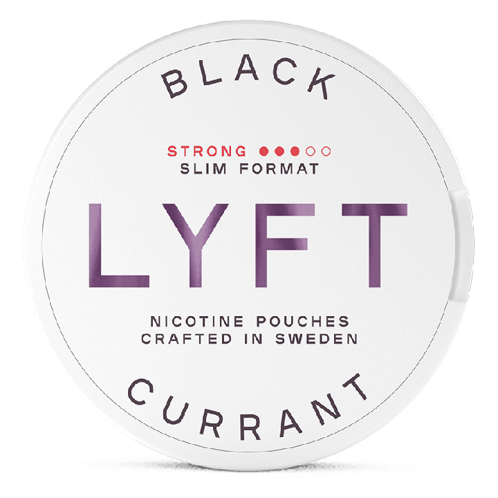 LYFT Black Currant Slim Strong All White Portion Product Label