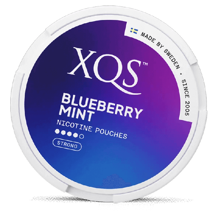 XQS Blueberry Mint Strong Product Label