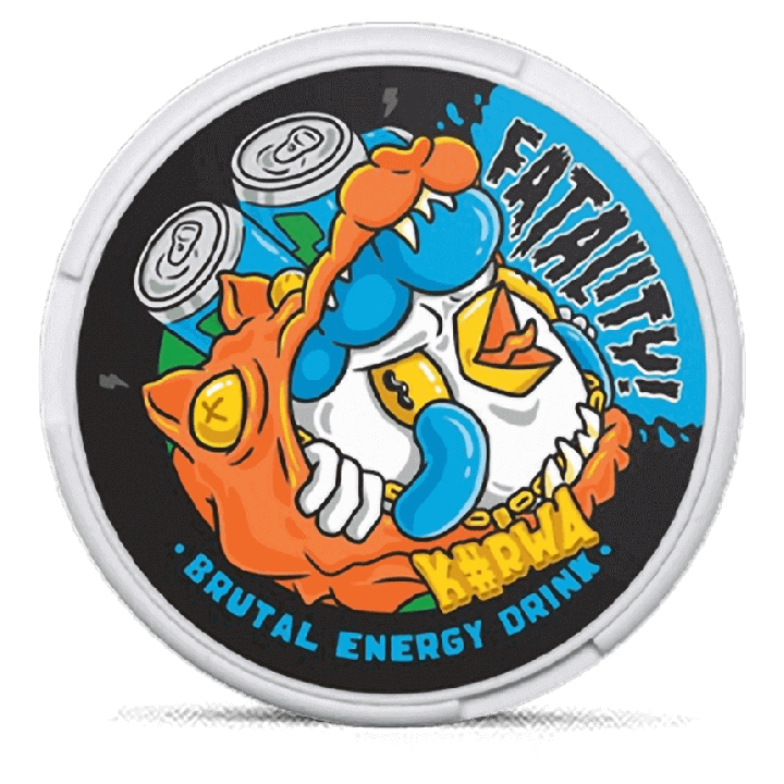 Kurwa FATALITY Brutal Energy Drink Product Label