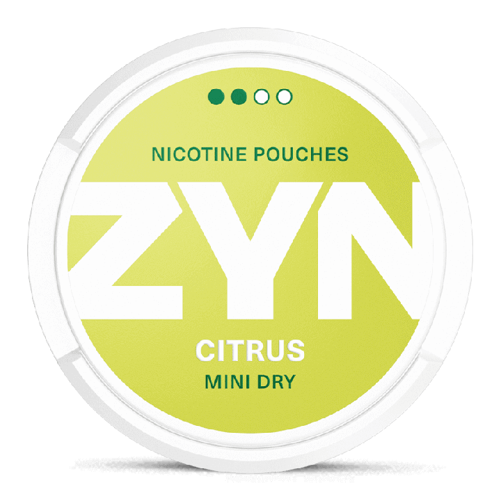 ZYN Mini Dry Citrus snus can at Snusdaddy.com