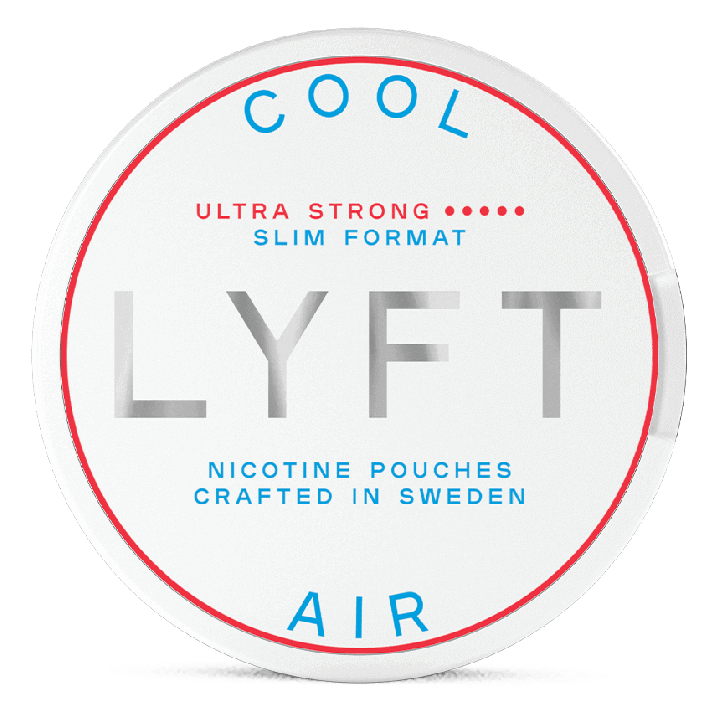 LYFT Cool Air Slim Ultra Strong All White Portion Product Label