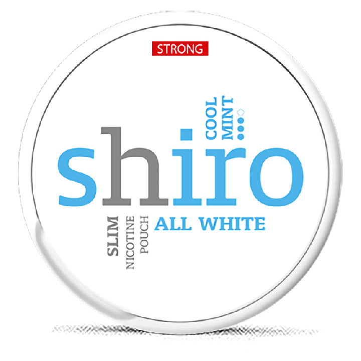 Shiro All White Slim Cool Mint Strong Product Label