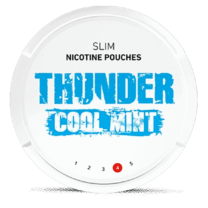 Thunder Cool Mint Slim All White Product Label