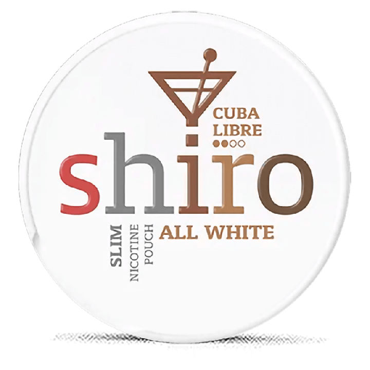 Shiro All White Slim Cuba Libre snus can at Snusdaddy.com