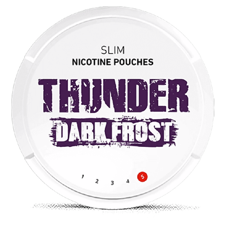 Thunder Dark Frost Slim All White Product Label