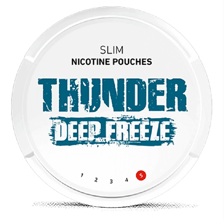 Thunder Deep Freeze Slim All White Product Label