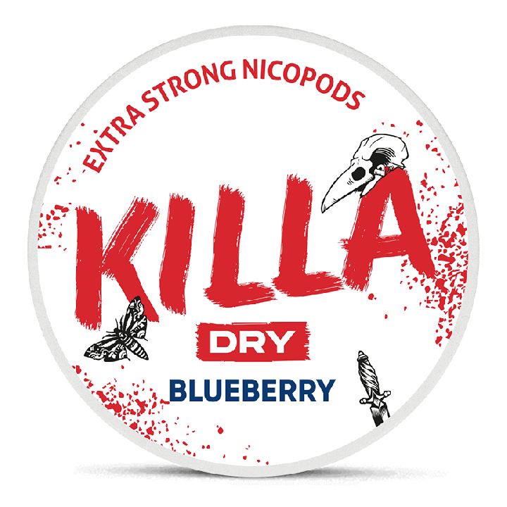 Killa Dry Blueberry Product Label