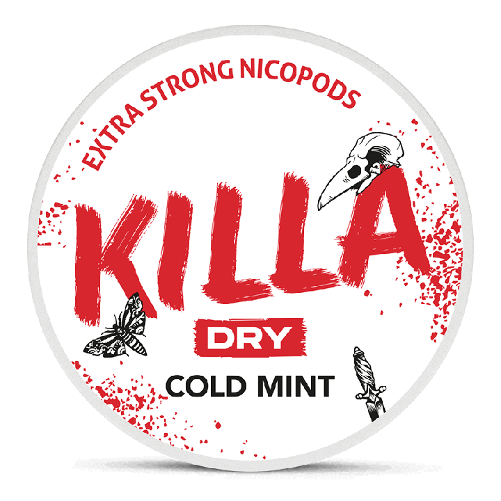 Killa Dry Cold Mint Product Label