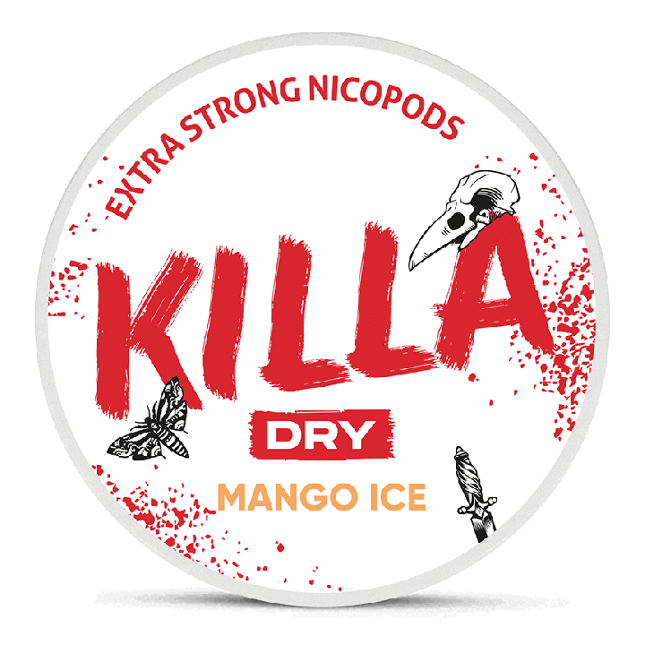 Killa Dry Mango Ice Product Label