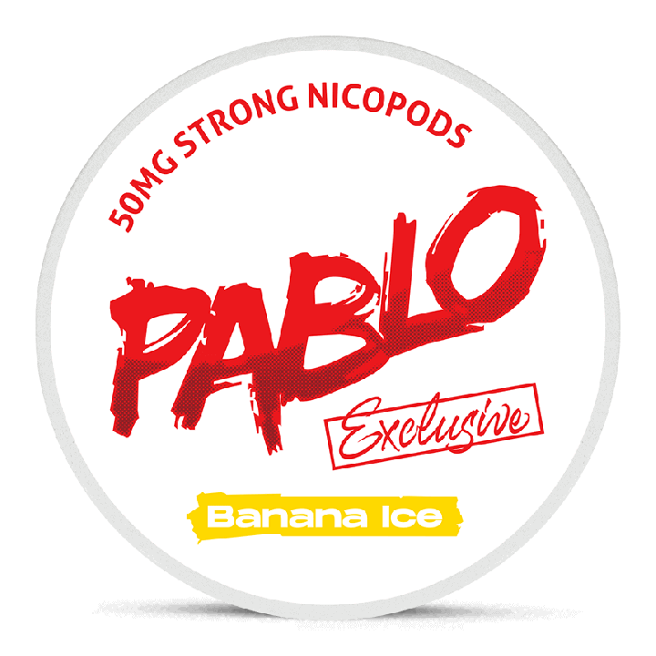 Pablo Exclusive 50 mg Banana Ice Product Label