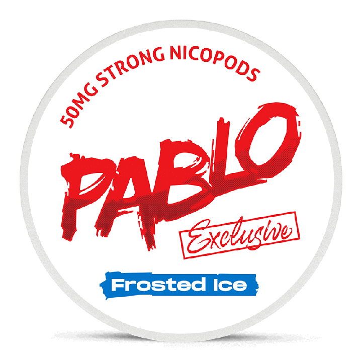 Pablo Exclusive 50 mg Frosted Ice Product Label