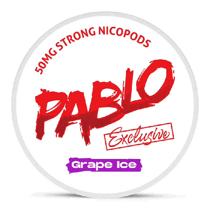 Pablo Exclusive 50 mg Grape Ice Product Label