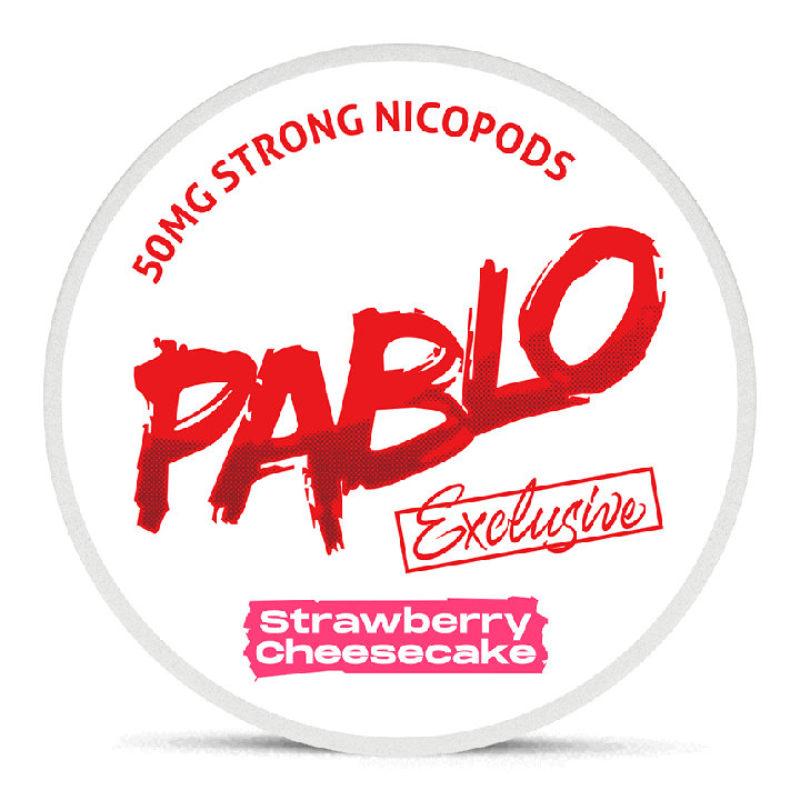 Pablo Exclusive 50 mg Strawberry Cheesecake Product Label