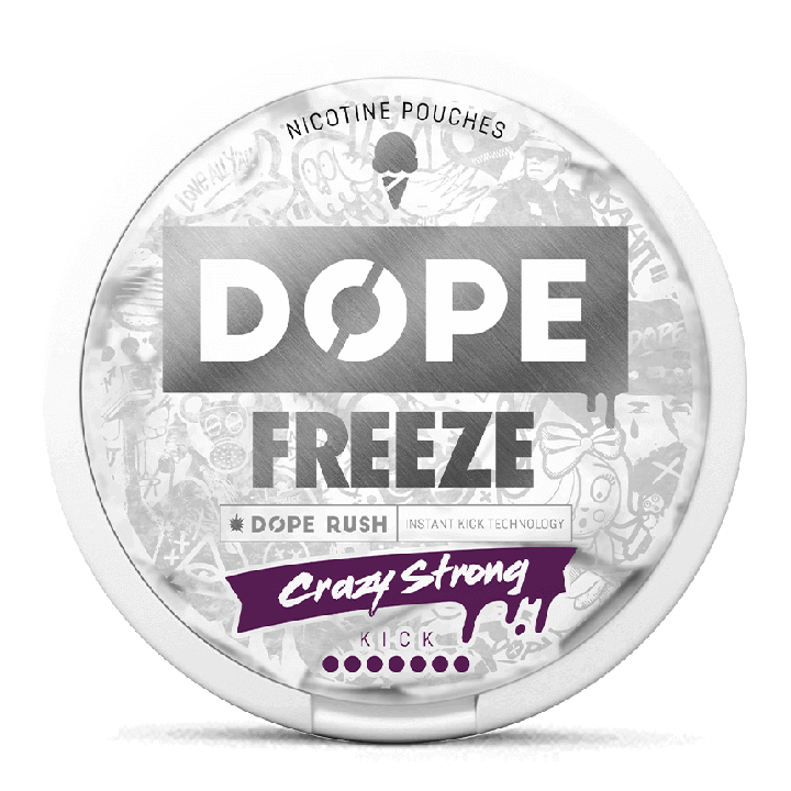 DOPE Freeze Crazy Strong Product Label