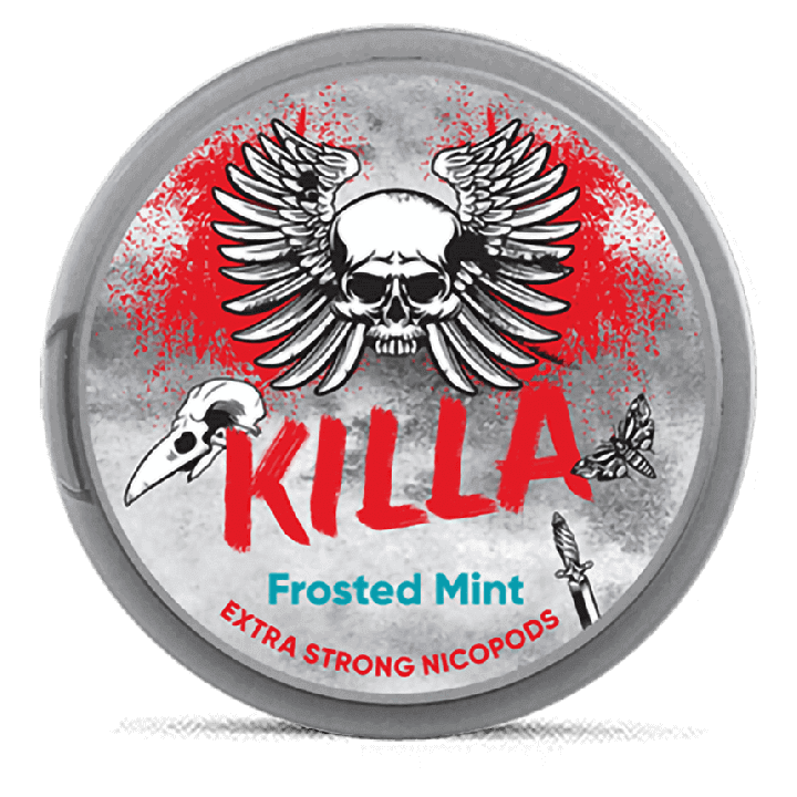 Killa Frosted Mint Extra Strong Slim All White Product Label