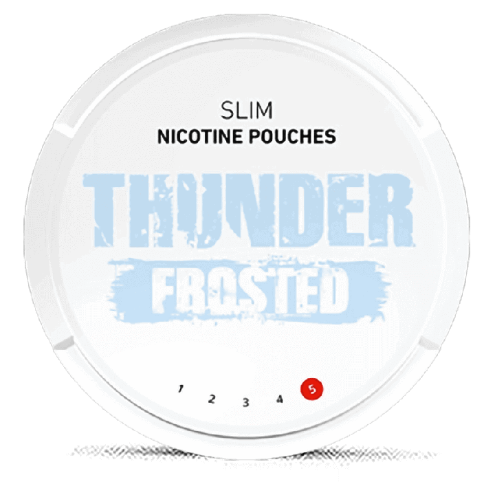 Thunder Frosted Slim All White Product Label