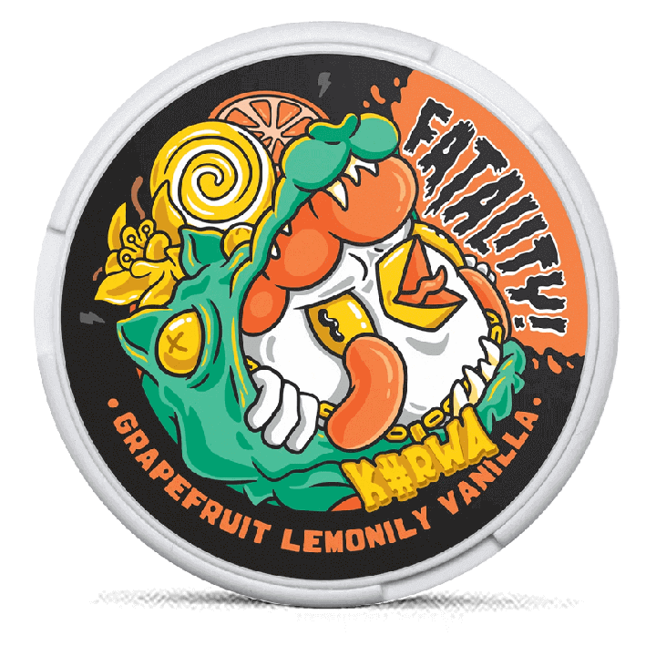 Kurwa Fatality Grapefruit Lemonily Vanilla 50 mg Product Label