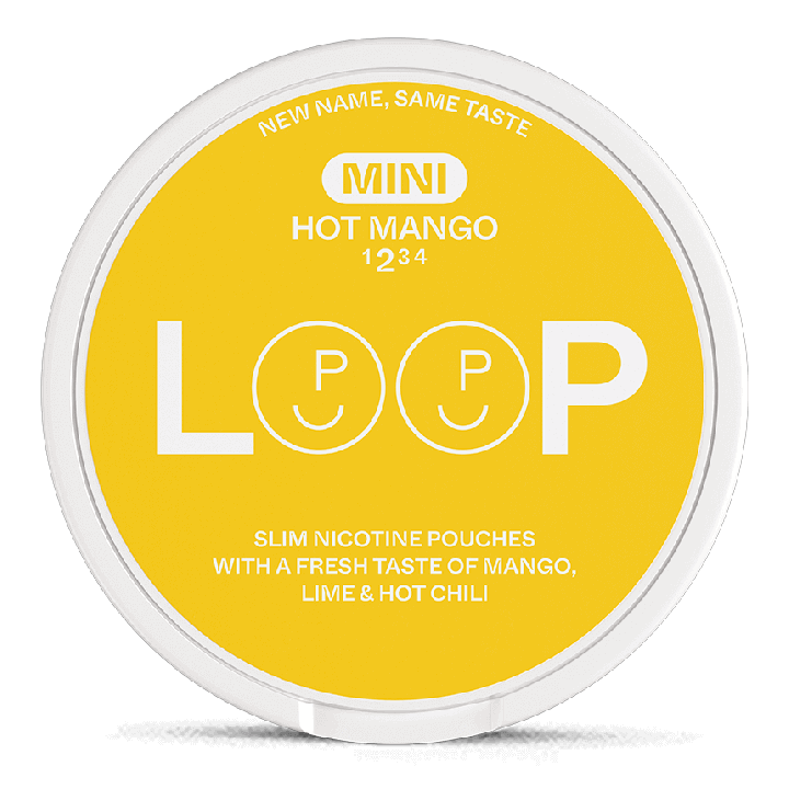 LOOP Hot Mango Mini Product Label