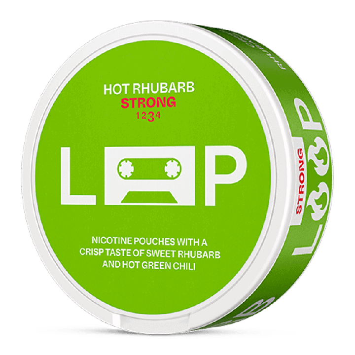 LOOP Hot Rhubarb Strong Product Label