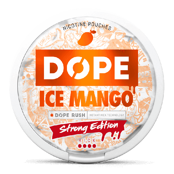 DOPE Ice Mango Strong Product Label