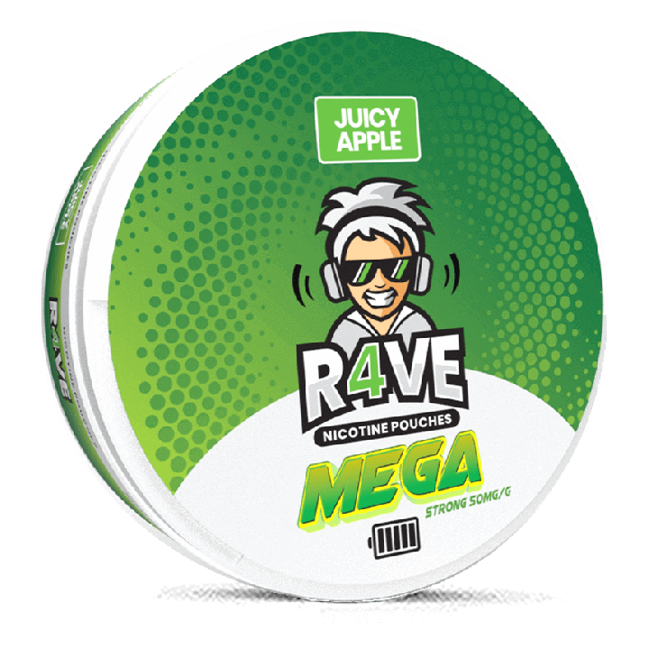 R4VE Juicy Apple 50 mg Product Label