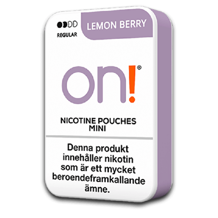 on! Lemon Berry 3 mg Product Label