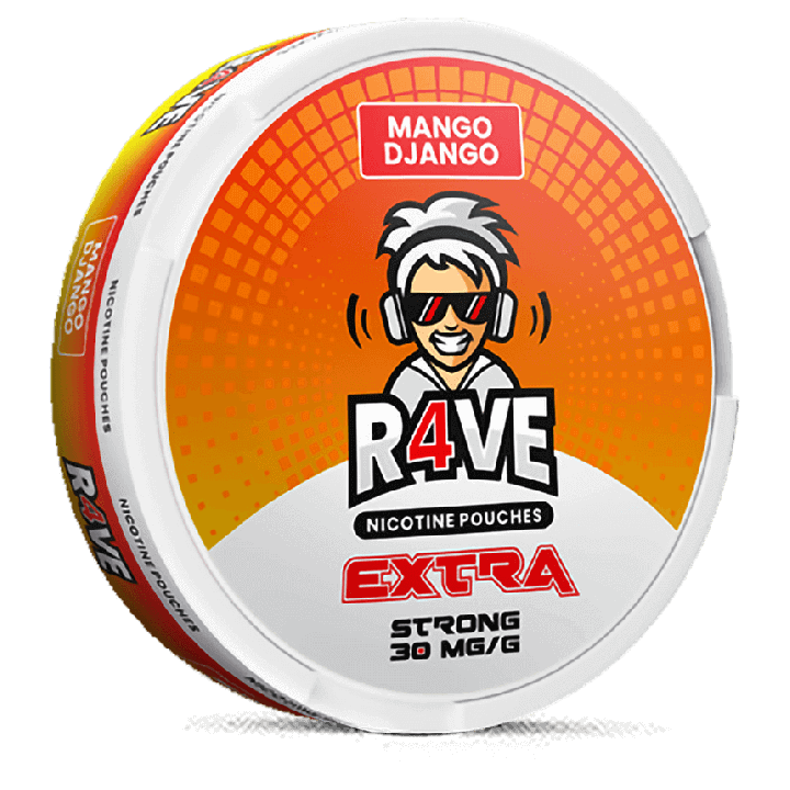 R4VE Mango Django 30 mg Product Label