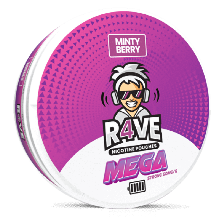 R4VE Minty Berry 50 mg Product Label