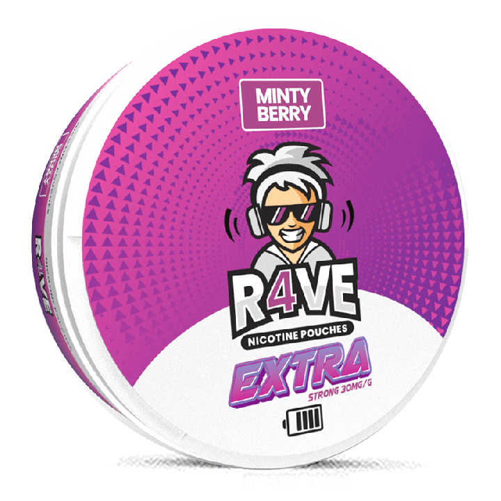 R4VE Minty Berry 30 mg Product Label