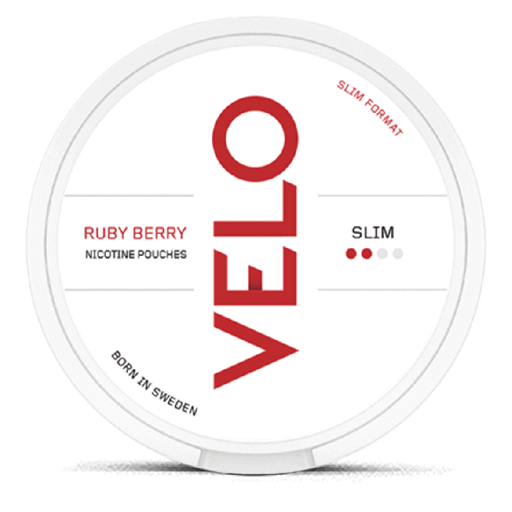 VELO Ruby Berry snus can at Snusdaddy.com