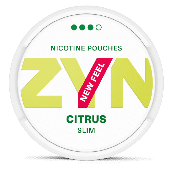 ZYN Slim Citrus Strong New Feel Product Label