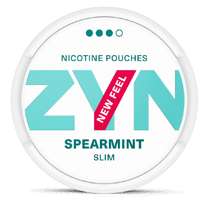 ZYN Slim Spearmint Strong New Feel Product Label