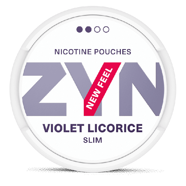 ZYN Slim Violet Licorice New Feel Product Label