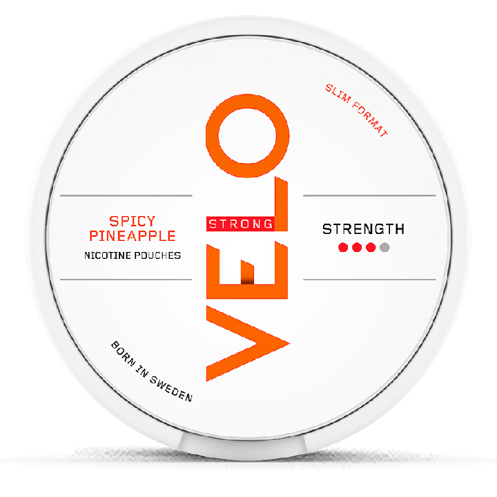 VELO Spicy Pineapple Slim Strong Product Label