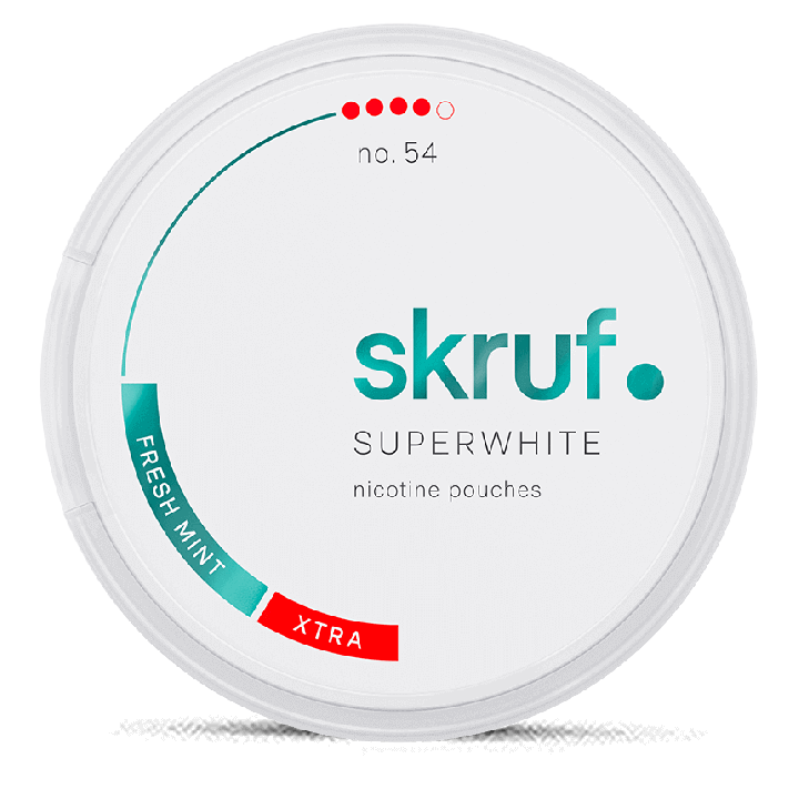 Skruf no. 54 Super White Slim Fresh Product Label