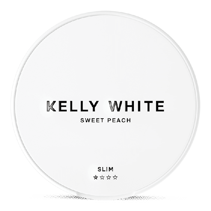 Kelly White Sweet Peach Slim Product Label