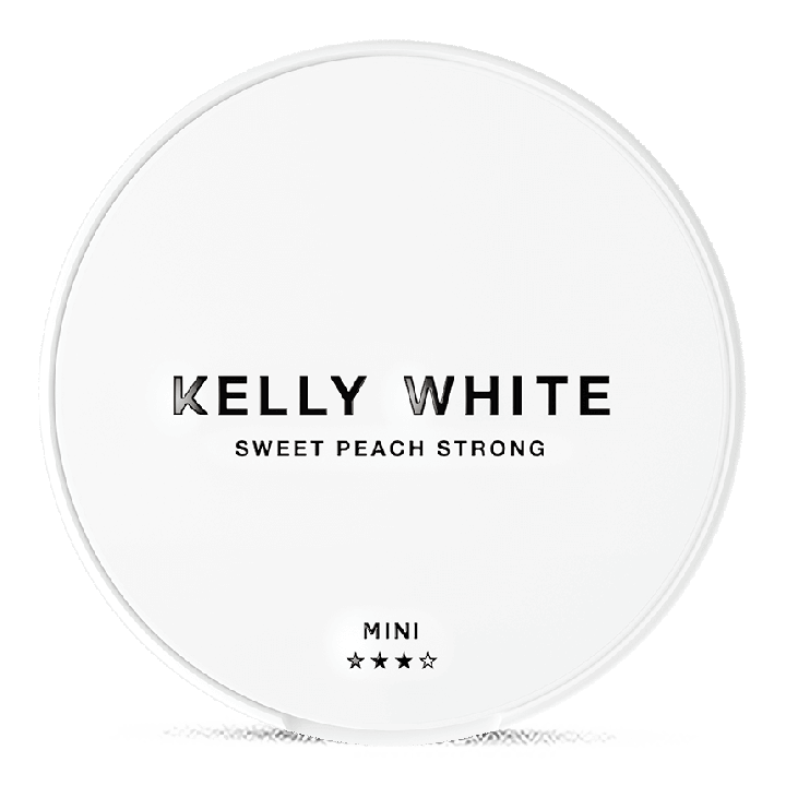 Kelly White Sweet Peach Strong Mini Product Label