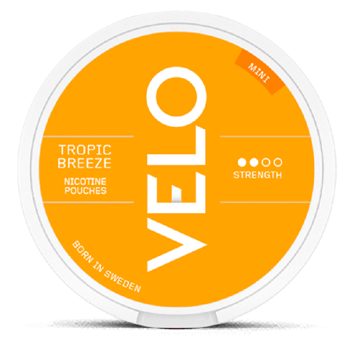 VELO Tropic Breeze Mini snus can at Snusdaddy.com