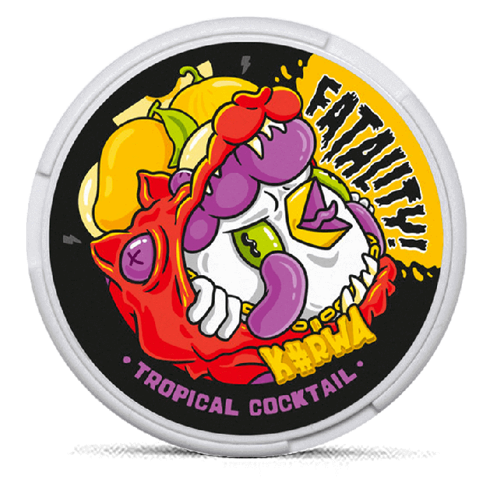 Kurwa Fatality Tropical Cocktail 50 mg Product Label