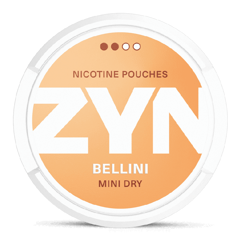 ZYN Mini Dry Bellini 3 mg Product Label