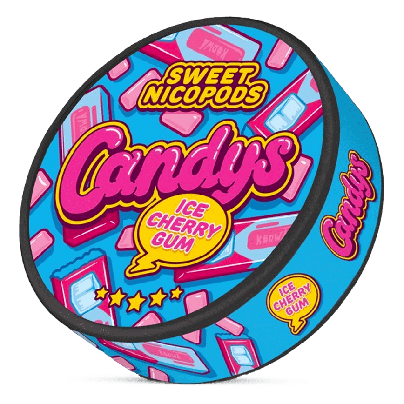 Candys Ice Cherry Gum Product Label