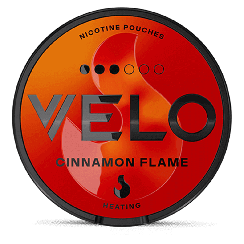 VELO Cinnamon Flame Strong Product Label