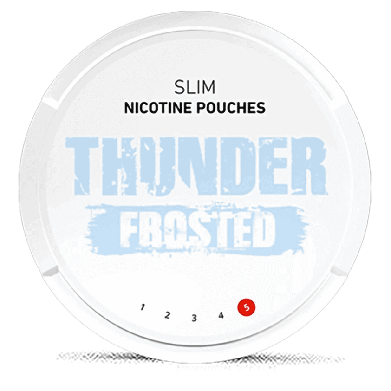 Thunder Frosted Slim All White Product Label