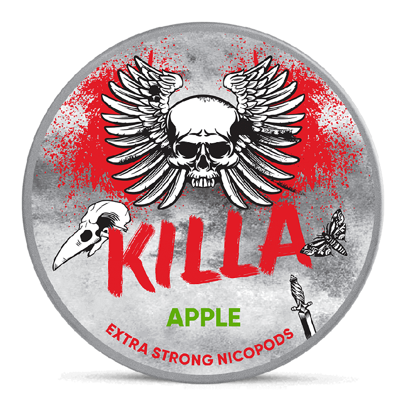 Killa Apple Extra Strong Slim All White Product Label