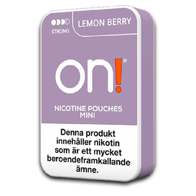 on! Lemon Berry 6 mg Product Label