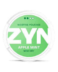 ZYN Mini Dry Apple Mint 3 mg Product Label