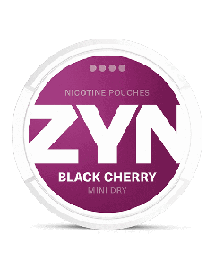 ZYN Mini Black Cherry 6 mg Product Label