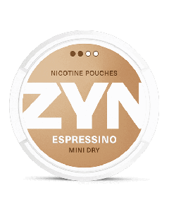 ZYN Mini Dry Espressino snus can at Snusdaddy.com