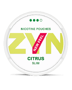 ZYN Slim Citrus Strong New Feel Product Label